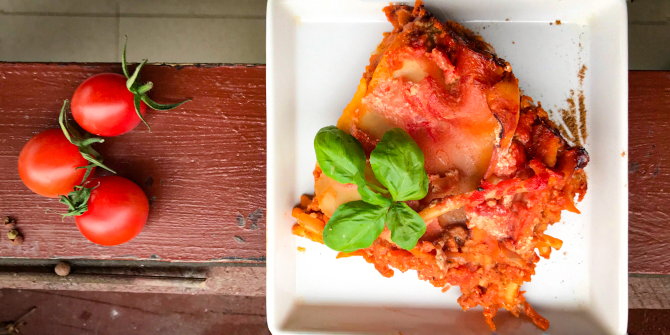 Lasagna vegana cu soia si ghimbir