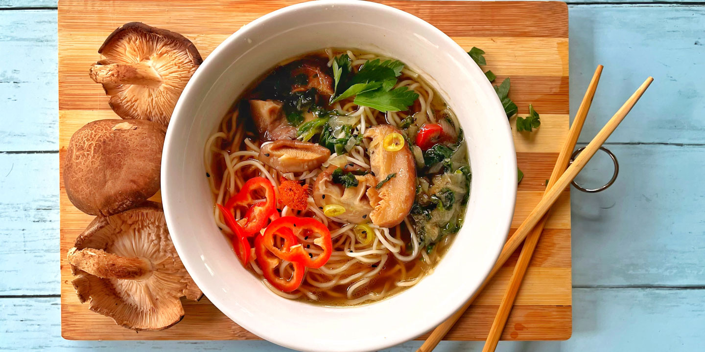 Ramen cu ciuperci Shiitake